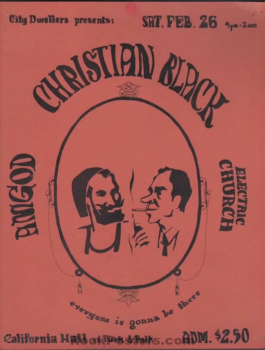 AUCTION - Zig-Zag Man - Nixon - 1972 Handbill - California Hall - Very Good