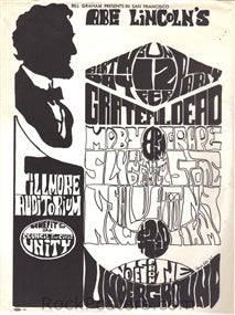 AOR-2.73 - The Grateful Dead Handbill - Fillmore Auditorium - Condition - Excellent - SF Rock Posters - EST 1991. San Francisco, CA