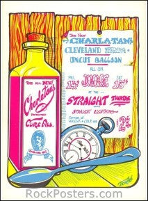 AOR2.229 - Charlatans Handbill - Straight Theater - Condition - Near Mint - SF Rock Posters - EST 1991. San Francisco, CA