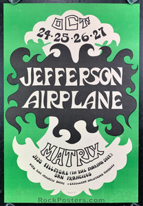 AUCTION - AOR 2.112 - Jefferson Airplane 1966 Poster - The Matrix - Excellent