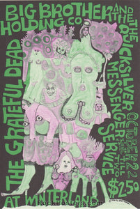 AUCTION - AOR 2.205 - Grateful Dead Big Brother Janis - 1967 Handbill - Winterland - Excellent