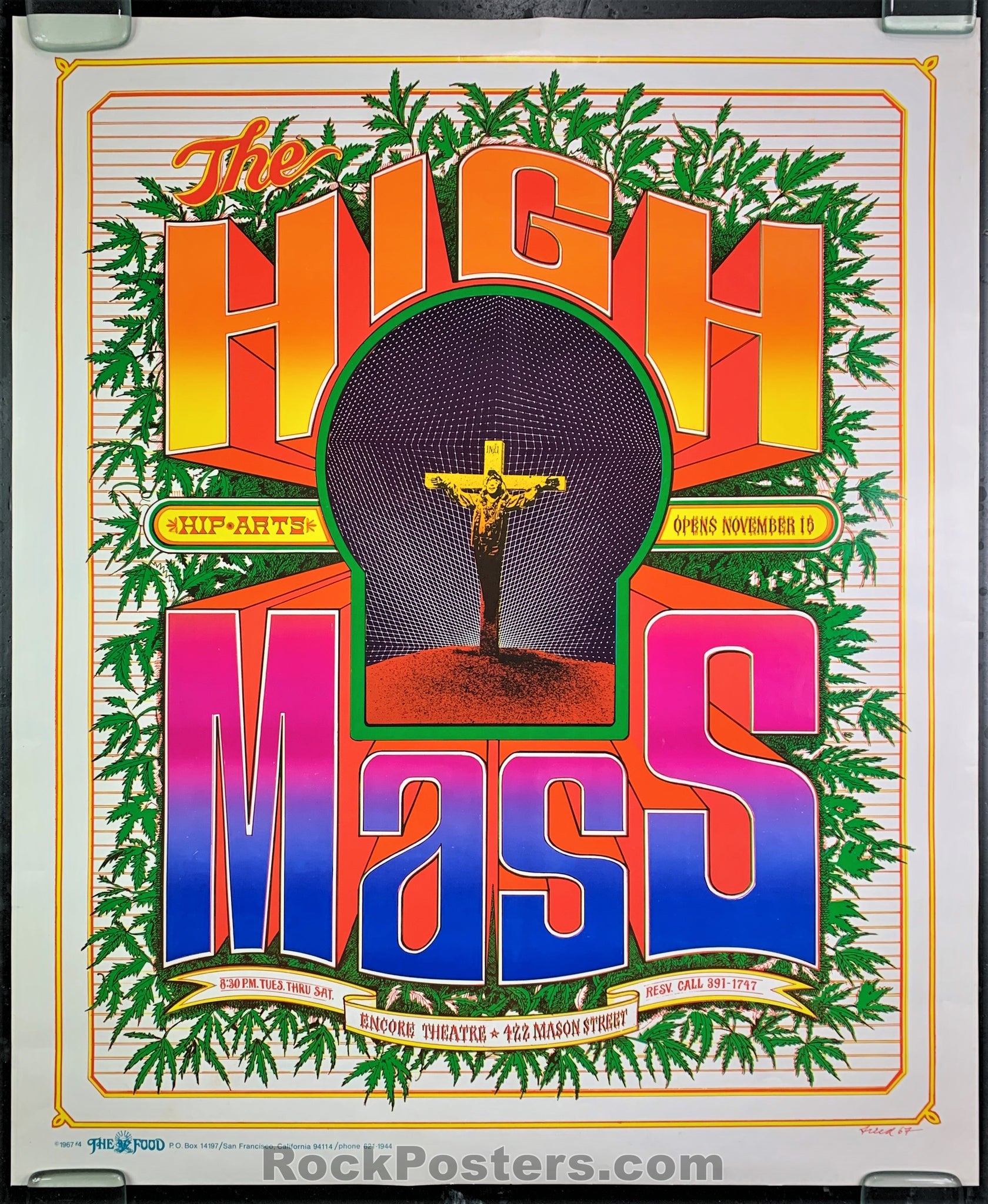 AOR 2.368 - The High Mass Robert Fried  - The Purple Onion Two - 1967 Poster - Very Good