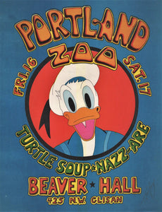 AUCTION - AOR-3.111 - Portland Zoo 1968 Handbill - Kelley Double Signed - Beaver Hall - Condition -  Near Mint