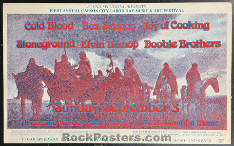 AUCTION - AOR 4.138 - Doobie Brothers - 1972 Poster - Carson City Nevada - Excellent