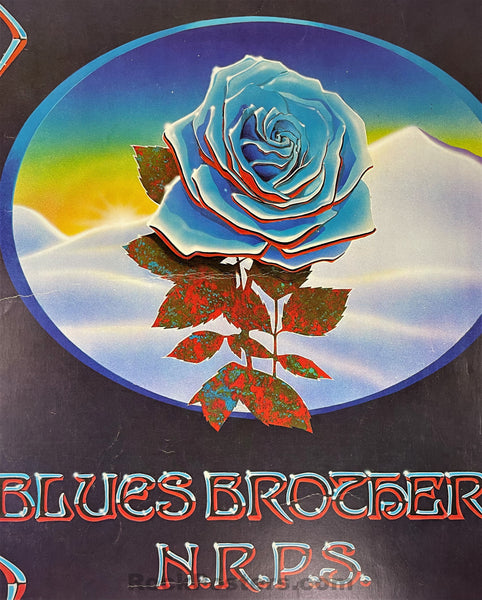 AUCTION - AOR-4.38 -  Grateful Dead Blues Brothers - Mouse SIGNED - Blue Rose Poster - Winterland - Good
