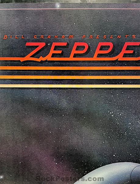 AUCTION - AOR-4.50 - Led Zeppelin -  Randy Tuten Signed - 1977 Poster - Oakland Coliseum - Near Mint Minus