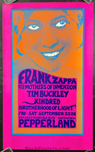 AUCTION - AOR 4.86 - Frank Zappa Tim Buckley - 1970 Poster - Pepperland - Near Mint