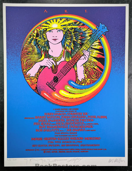 AUCTION - Artist Rights Today - Jerry Garcia - 1989 Poster - Big Four SIGNED - Near Mint