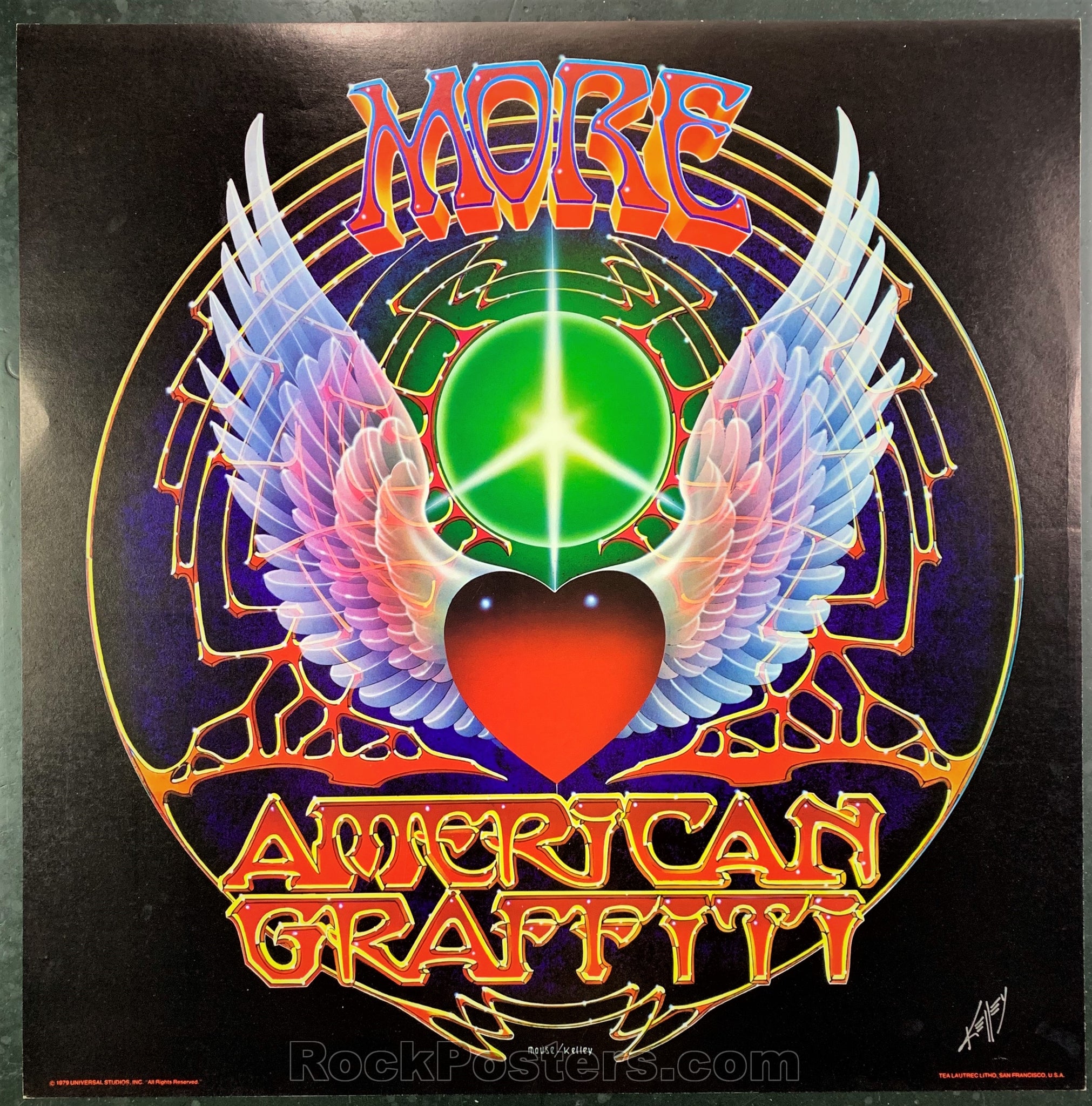 AUCTION - Alton Kelley Collection - More American Graffiti - 1978 Poster - Kelley Signed - Near Mint Minus