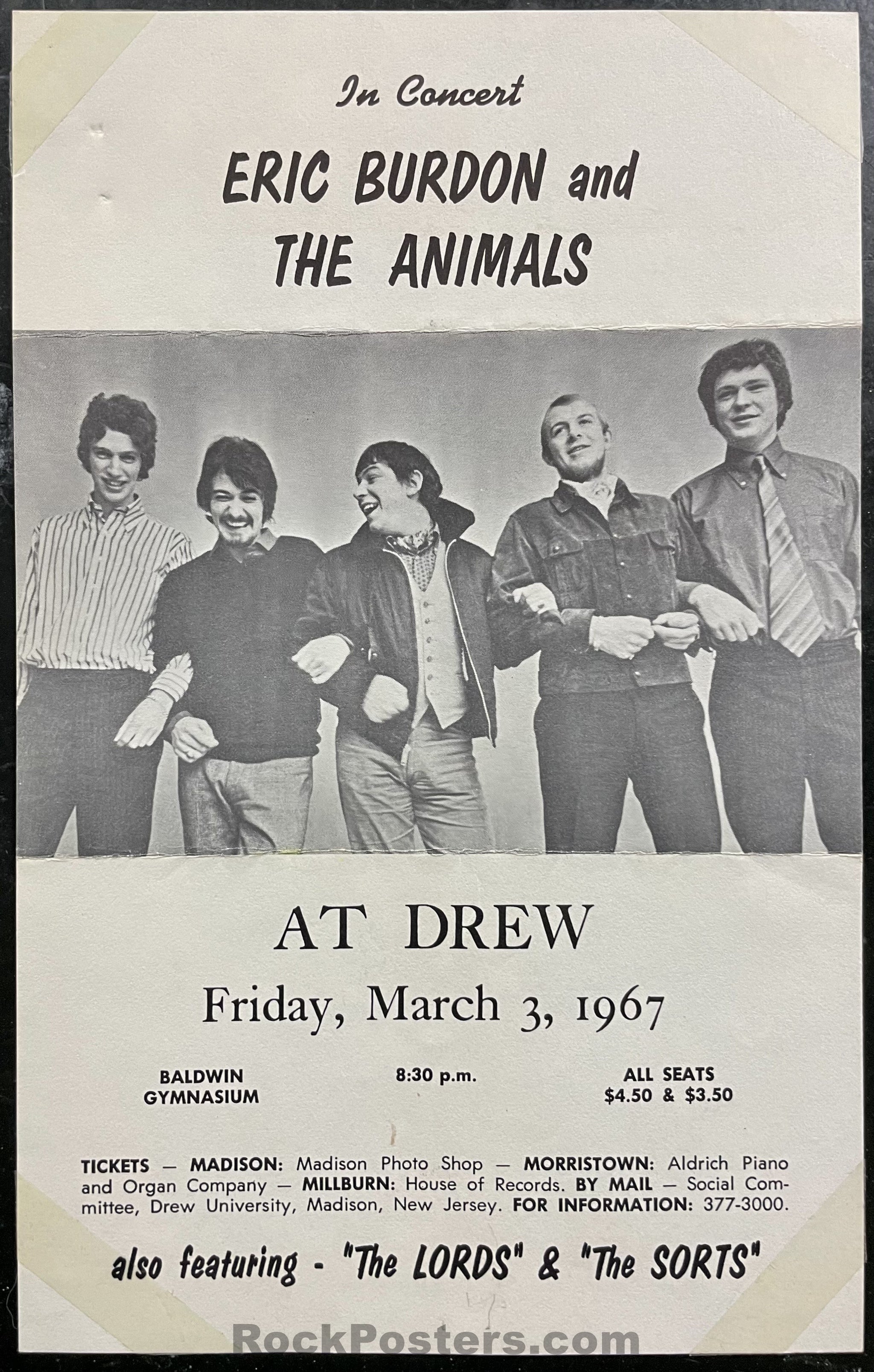AUCTION - Eric Burdon and the Animals - 1967 Handbill and Program