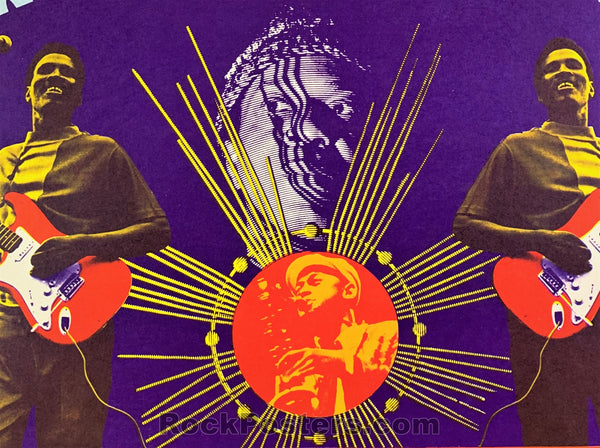 AUCTION - Michigan Ann Arbor Blues Fest '72 - Miles Davis Mingus - Sun Ra Muddy Waters - 1972 Poster - Grimshaw - Excellent