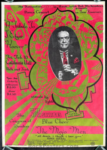 AUCTION - AOR-2.150 - Blue Cheer Mojo Men - 1967 Poster - California Hall - Near Mint Minus