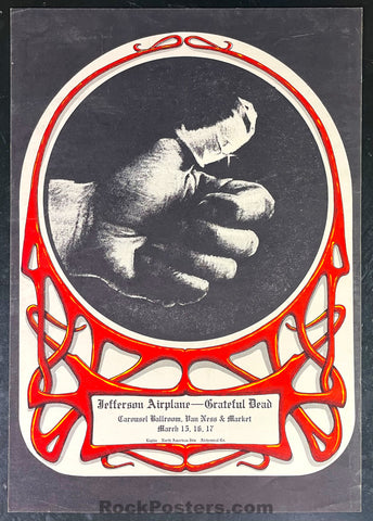 AUCTION - AOR 2.172 - Grateful Dead "Sore Thumb" - 1968 Poster - Carousel Ballroom - Excellent