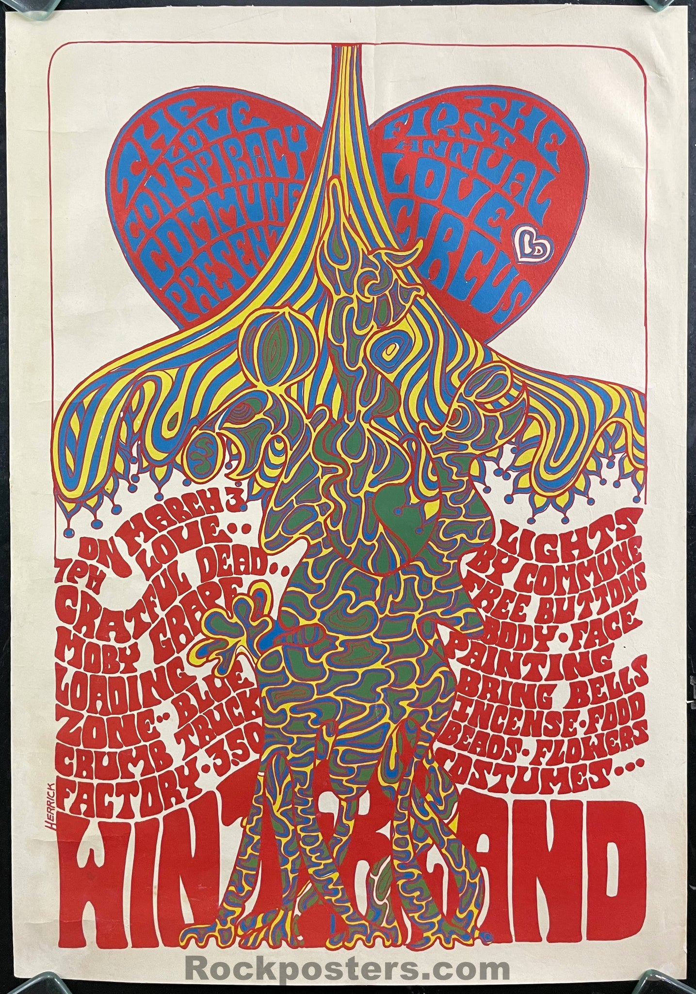 AUCTION - AOR 2.194 - Grateful Dead - 1967 Poster - Winterland - Very Good