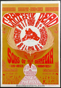 AUCTION - AOR 2.224 - Grateful Dead - 1967 Poster - Straight Theater - Near Mint Minus