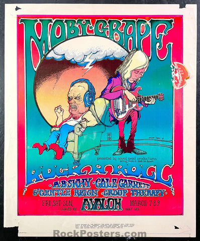 AOR 2.29 - Moby Grape - 1969 Poster - Avalon Ballroom - Rough - SF Rock Posters & Collectibles