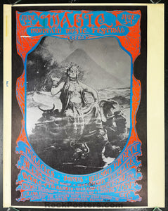 AUCTION - AOR 2.319 - Doors Jefferson Airplane - Magic Mountain - Mouse Signed - 1968 Uncut Poster - Mt. Tam - Very Good