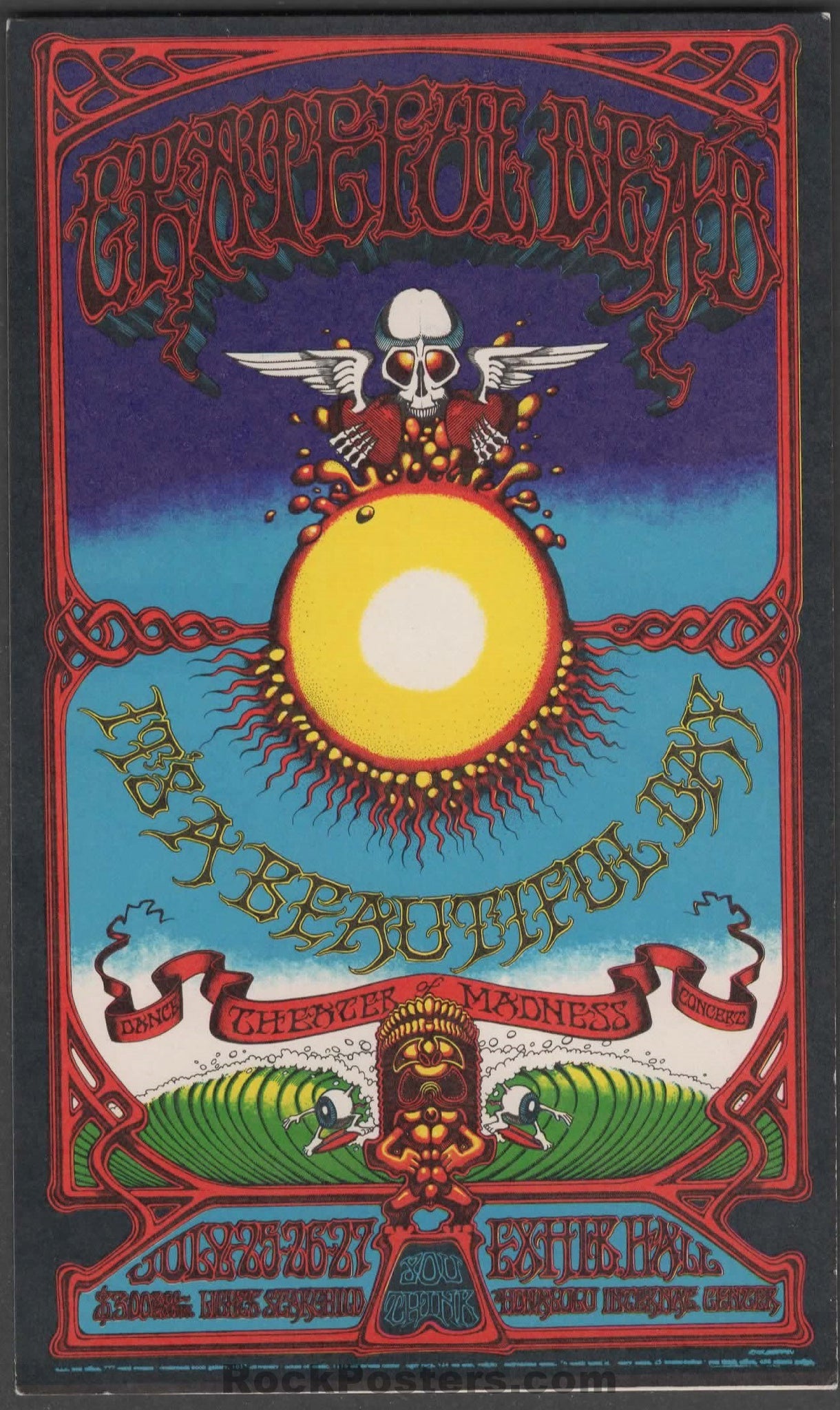 AUCTION - AOR 3.116 - Grateful Dead - Hawaiian Aoxomoxoa - 1968 Handbill - Near Mint Minus