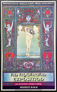 AUCTION - AOR 3.2 - Woodstock - David Byrd -  1969 Poster - Wallkill, New York - Excellent