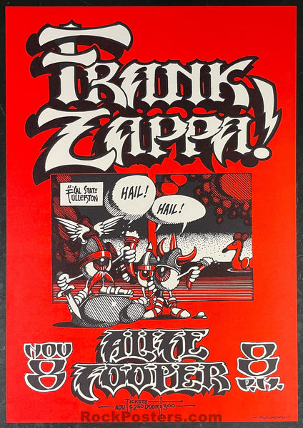 AUCTION - AOR 4.124 - Frank Zappa Alice Cooper - Rick Griffin - 1972 Poster - Near Mint