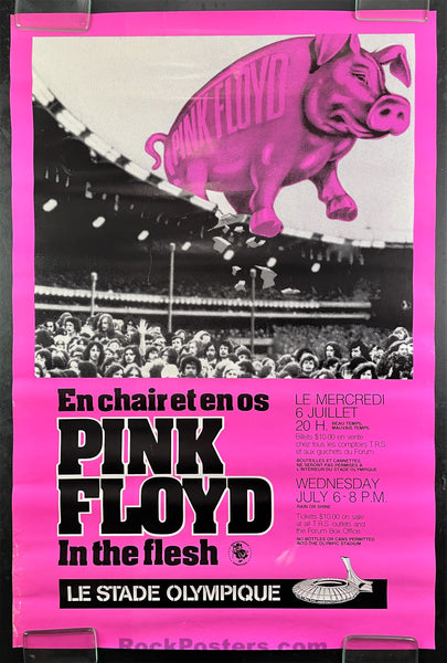 AUCTION - AOR-4.251 - Pink Floyd - 1977 Poster - Montreal - Excellent