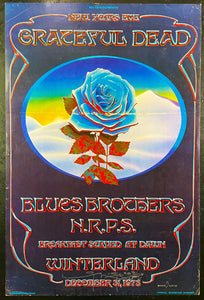 AUCTION - AOR-4.38 - Grateful Dead Blue Rose - Stanley Mouse Signed - 1978 Poster - Winterland  - Good