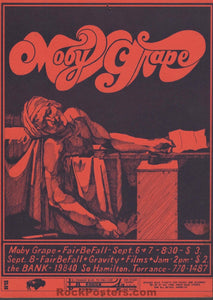 AOR 3.86 - Moby Grape - 1968 Handbill - The Bank - Excellent