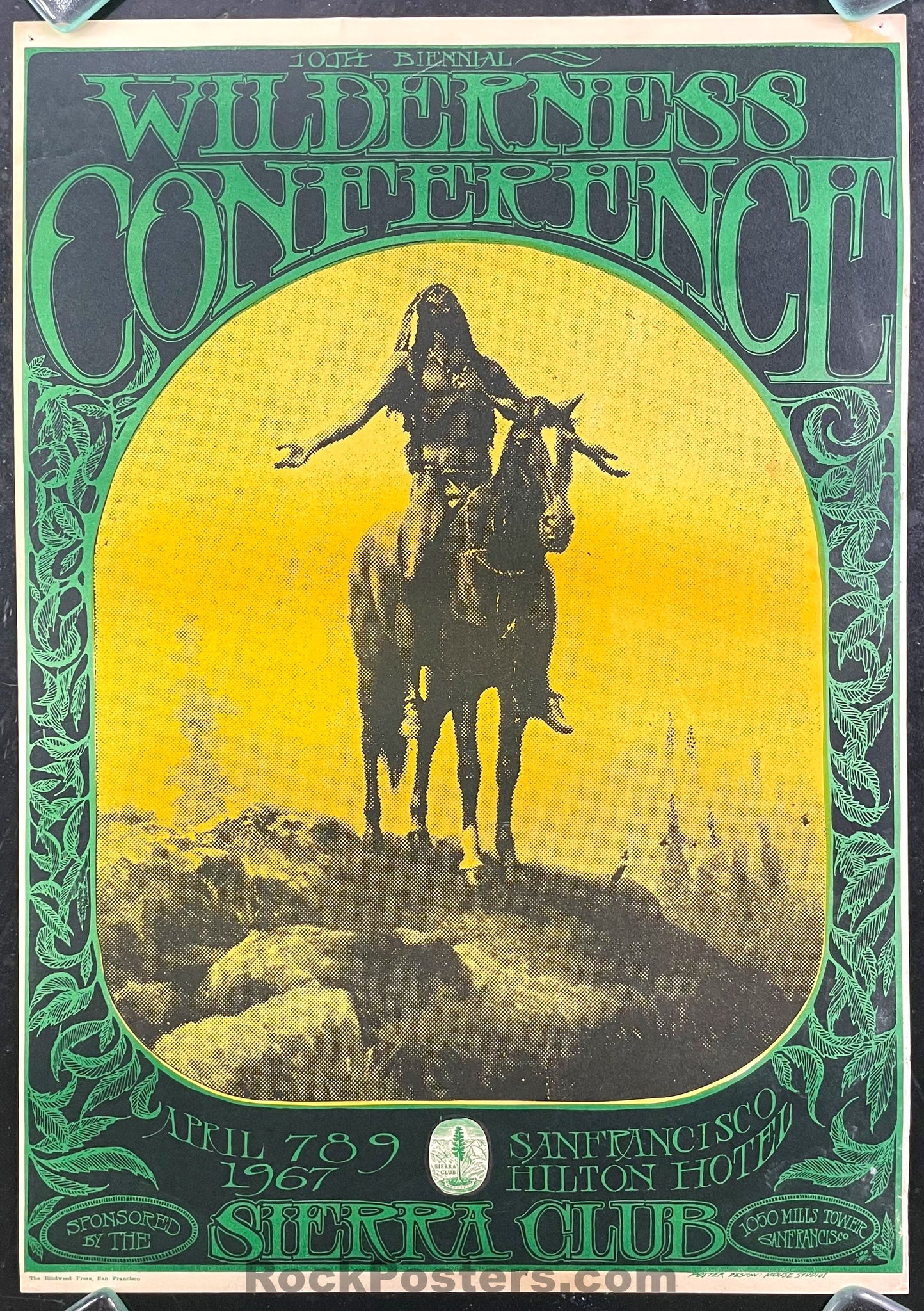 AUCTION - AOR 2.265 - Wilderness Conference - Sierra Club - 1967 Poster - Excellent