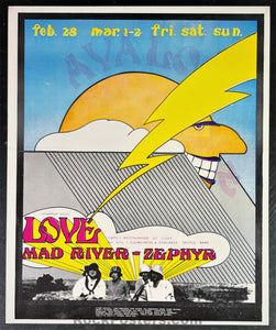 AUCTION - AOR-2.28 - Love - 1967 Poster - Avalon Ballroom - Near Mint Minus