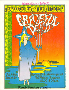 AUCTION - AOR 4.58 - Grateful  Dead - 1969 Handbill - New Old Fillmore - Near Mint Minus