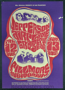 BG23 - Grateful Dead Poster - Fillmore Auditorium (12&13-Aug-66) Condition - Excellent
