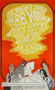 BG52 - B.B. King Poster - Fillmore Auditorium (26-Feb-67) Condition - Excellent