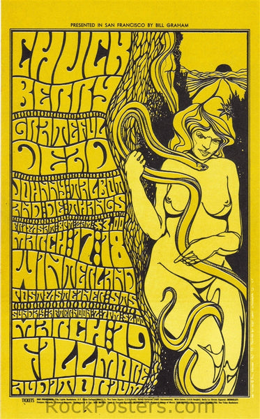 BG-55 - Grateful Dead - Wes Wilson - 1967 Postcard
