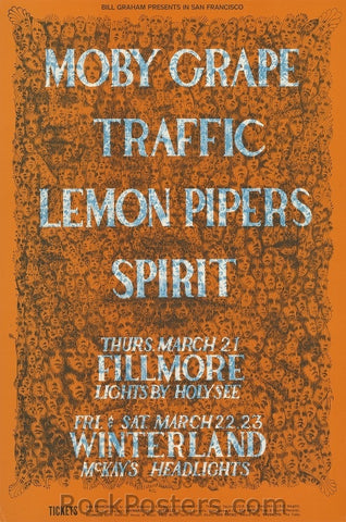 BG112 - Moby Grape Poster - Fillmore Auditorium (21-Mar-68) Condition - Near Mint