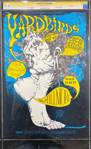AUCTION - BG-121 - Yardbirds - 1968 Poster - Lee Conklin Signed - Fillmore Auditorium - CGC Graded  9.8