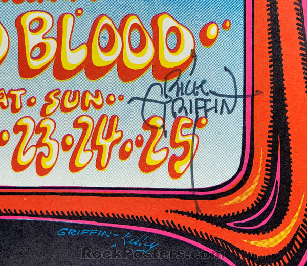 AUCTION - BG-133 - The Who Grateful Dead - Rick Griffin SIGNED Poster - Fillmore West - Excellent