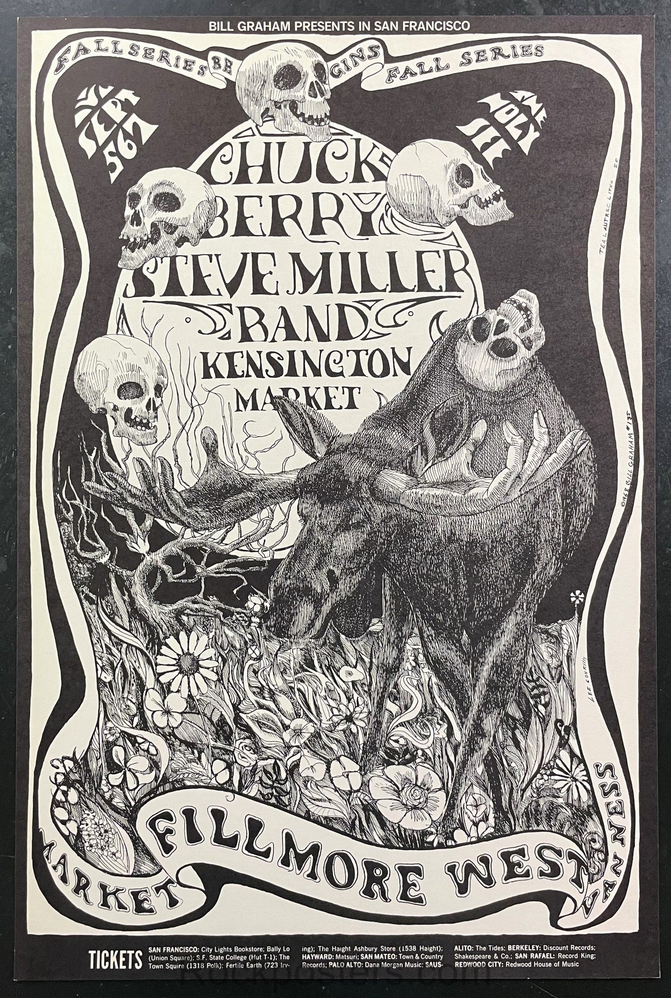BG-135 - Chuck Berry - 1968 Poster - Fillmore Auditorium - Near Mint