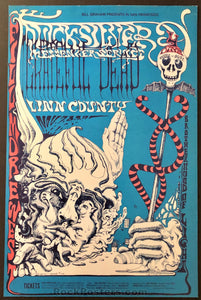 AUCTION - BG-144 - Grateful Dead - Lee Conklin 1969 Poster - Fillmore West - Very Good