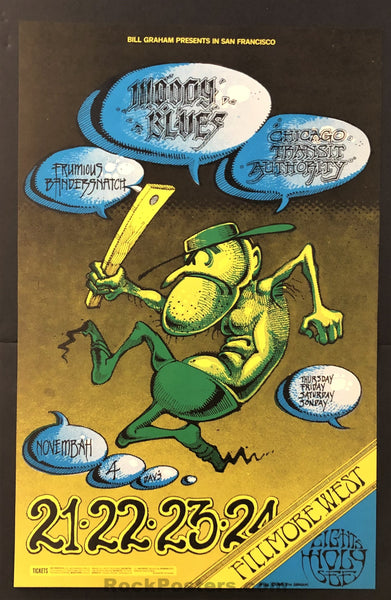 AUCTION BG-146 Moody Blues/Chicago Griffin/Kelley 1968 Poster Fillmore West Mint