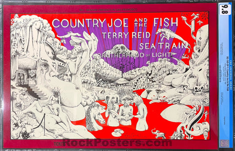 BG-149 - Country Joe & the Fish - Lee Conklin Signed - 1968 Poster - Fillmore West - CGC Graded 9.8