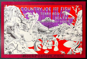 AUCTION - BG-149 - Country Joe & the Fish - Lee Conklin Signed - 1968 Poster - Fillmore West - Near Mint Minus