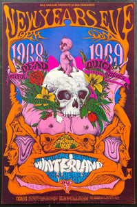 AUCTION - BG-152 - Grateful Dead - 1968/69 New Years Poster - Winterland Poster - Near Mint