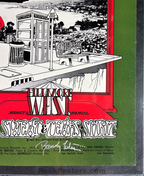 AUCTION - BG-154 - The Grateful Dead - 1969 Poster - Randy Tuten Signed - Fillmore West - CGC Graded 9.4