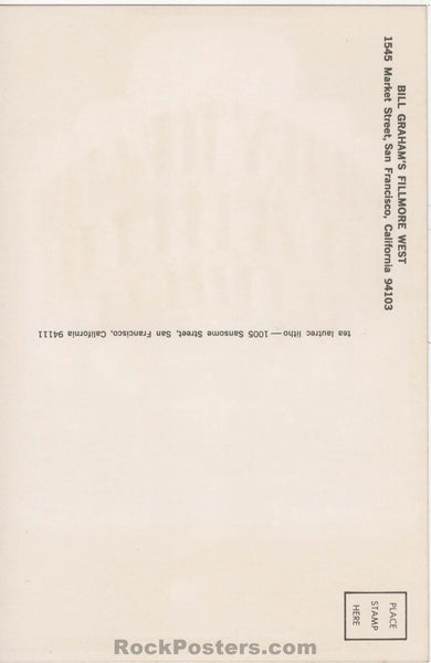 AUCTION - BG-155 - Led Zeppelin - Randy Tuten SIGNED - 1969 Postcard - Fillmore Auditorium - Mint