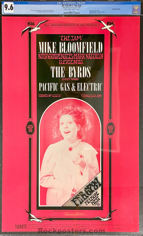 BG-159 - The Byrds Mike Bloomfield - 1969 Poster - Randy Tuten Signed - Fillmore West - CGC Graded 9.6