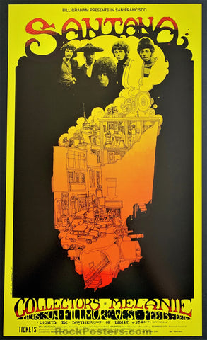 AUCTION - BG-160 - Santana Greg Irons - 1968 Poster - Fillmore West - Mint
