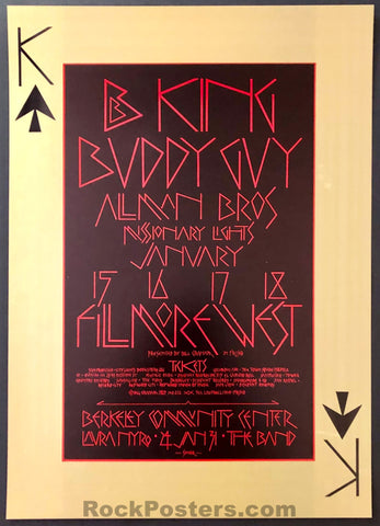 AUCTION - BG-212 - Allman Brothers - David Singer - 1970 Poster - Fillmore West - Near Mint