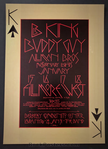 AUCTION - BG-212 - Allman Brothers - David Singer 1970 Poster - Fillmore West - Mint