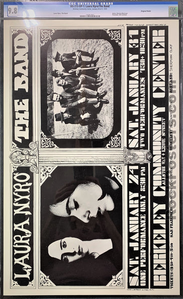 AUCTION - BG-215 - Laura Nyro The Band - 1970 Poster - Berkeley Community Theater - CGC Graded 9.8