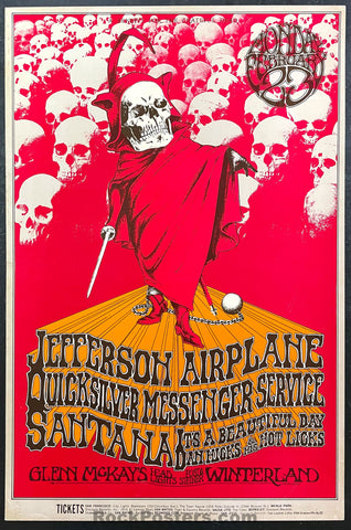 AUCTION - BG-222 - Benefit for Grateful Dead - 1970 Poster - Winterland - Excellent